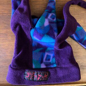 vintage jester wear hat winter snow 1990s 90s joker fleece snowboarding skiing